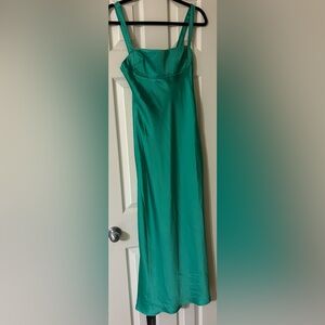 Astr the Label Stacie Satin Green Maxi Dress NWT small